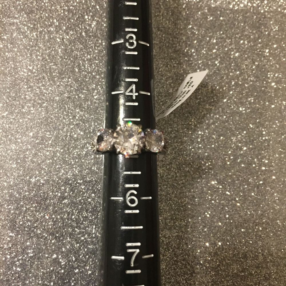 AAA CZ Stainless Steel Ring. Size 5 - Picture 5 of 7